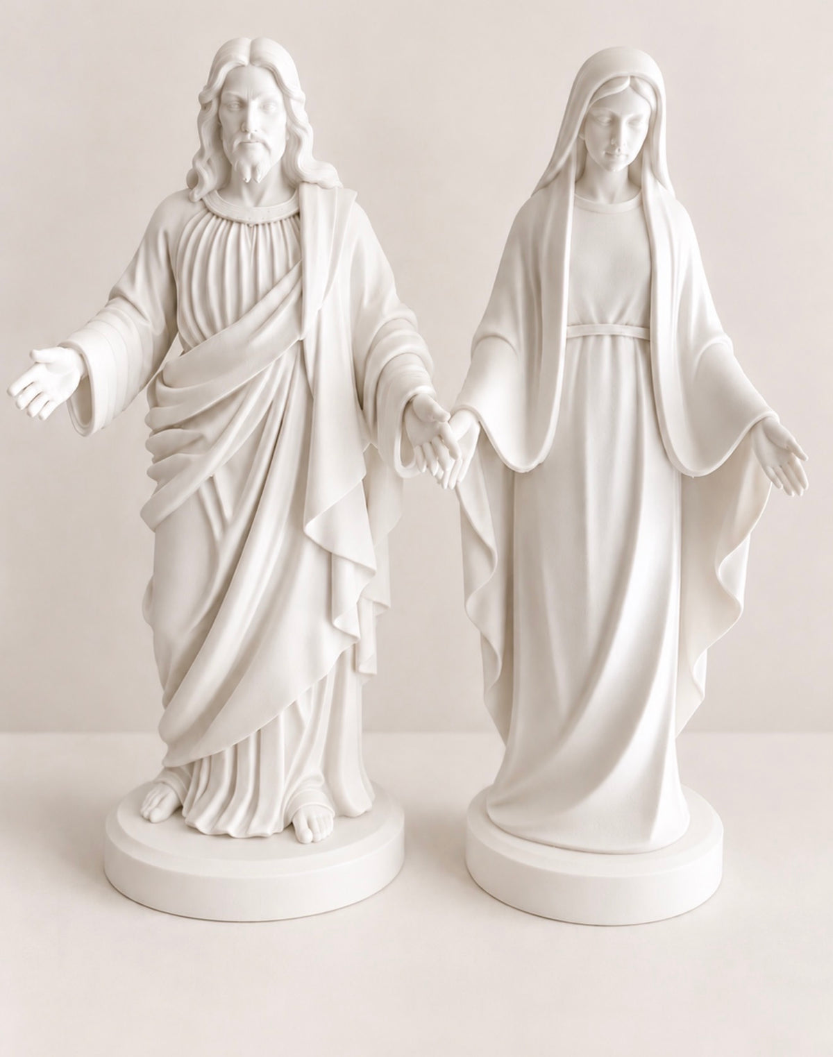 Jesus and Mary Statue Set