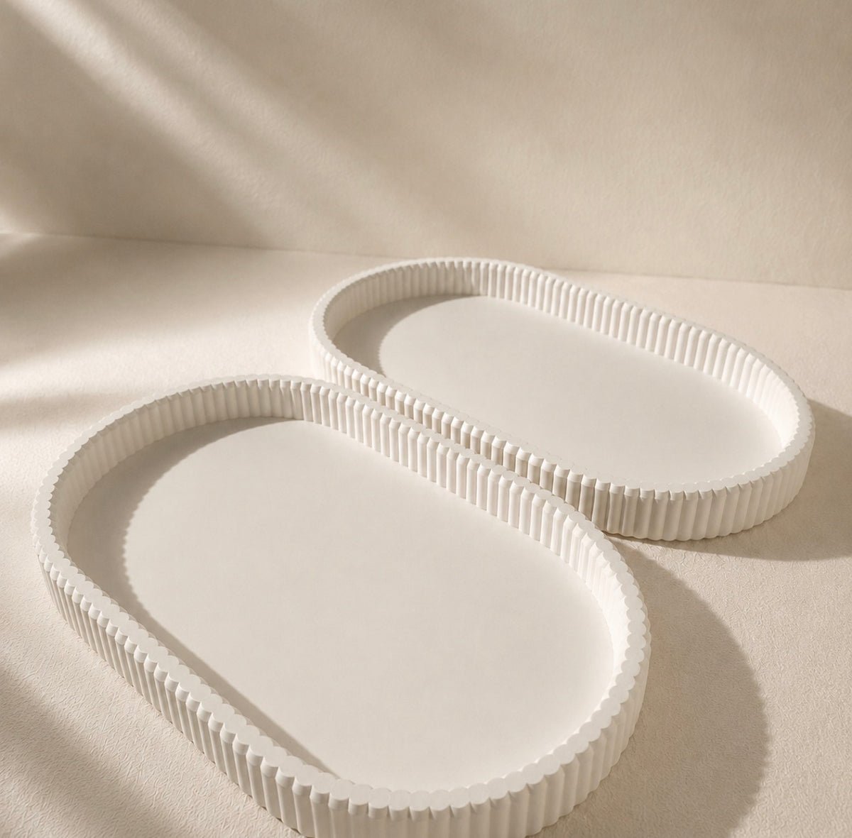 24 cm Oval Display Tray – Matte White